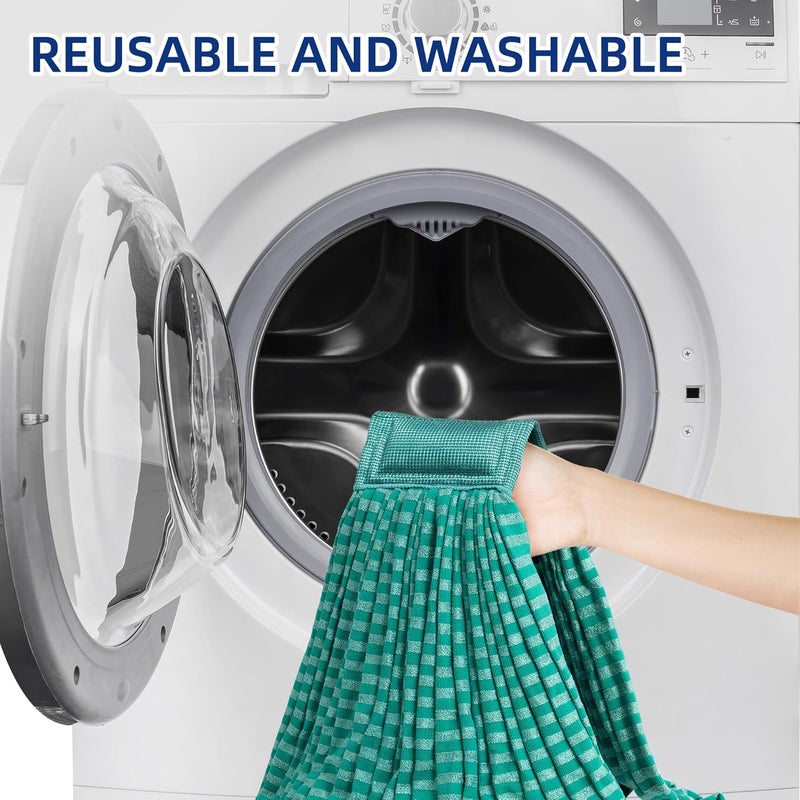 DRKLEAN 2 Pack Large Microfiber Tube Mop Heads,6 inch,Heavy Duty Mop Head,Highly Absorbent,Commercial Mop Head Replacement,Wet Mop Heads Replacement,for Hardwood, Tile, Laminate Floors,Green - Image 5
